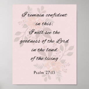 Psalm 27:13, Bijbelversie Poster