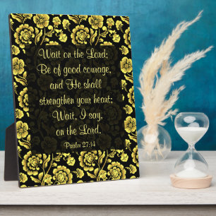 Psalm 27:14 Plaque Fotoplaat