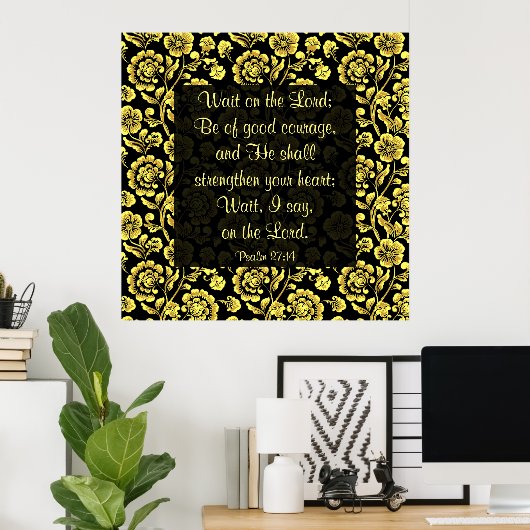 Psalm 27:14 Poster (Thuiskantoor)