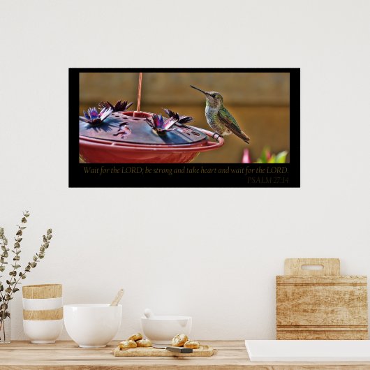 PSALM 27:14 Poster (Keuken)