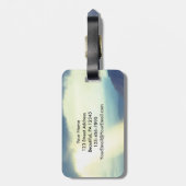 Psalm 27:14 Wacht op de Heer Bijbel Verse Oceaan Bagagelabel (Achterkant verticaal)