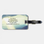 Psalm 27:14 Wacht op de Heer Bijbel Verse Oceaan Bagagelabel (Achterkant horizontaal)