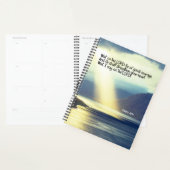 Psalm 27:14 Wacht op de Heer Bijbel Verse Oceaan Planner (Display)