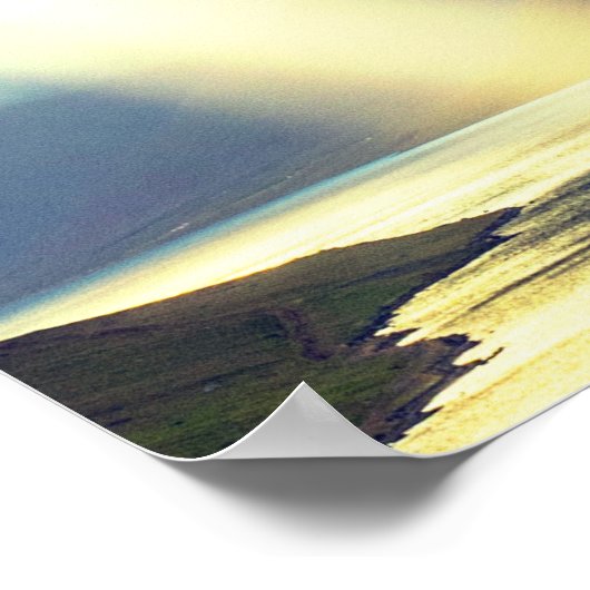 Psalm 27:14 Wacht op de Heer Bijbel Verse Oceaan Poster (Hoek)