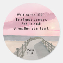 Psalm 27:14 Wacht op de Heer Bijbel Verse Oceaan