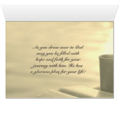 Psalm 27:14 Wacht op de Heer, bijbelse Kaart (Binenzijde Horizontaal (Onderkant))