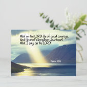 Psalm 27:14 Wacht op de Heer Bijbelvers Vlakke Kaa (Staand voorkant)