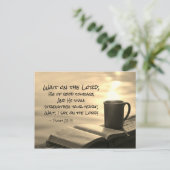 Psalm 27:14 Wacht op de Heer, Bijbelverse Briefkaart (Staand voorkant)
