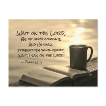 Psalm 27:14 Wacht op de Heer, Bijbelverse