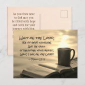 Psalm 27:14 Wacht op de Heer, Bijbelverse Briefkaart (Voorkant / Achterkant)