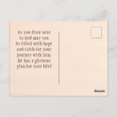 Psalm 27:14 Wacht op de Heer, Bijbelverse Briefkaart (Achterkant)