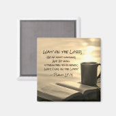Psalm 27:14 Wacht op de Heer, Bijbelverse Magneet (Voorkant / Achterkant)
