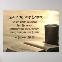 Psalm 27:14 Wacht op de Heer, Bijbelverse
