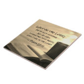 Psalm 27:14 Wacht op de Heer, Bijbelverse Tegeltje (Zijkant)