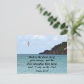 Psalm 27:14 Wacht op de Heer... Briefkaart (Staand voorkant)