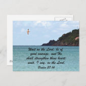 Psalm 27:14 Wacht op de Heer... Briefkaart (Voorkant / Achterkant)