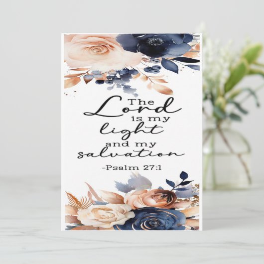 Psalm 27:1 Aanmoediging Kaart (Staand voorkant)