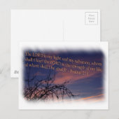 Psalm 27:1 bij de Witte Dageraad Briefkaart (Voorkant / Achterkant)