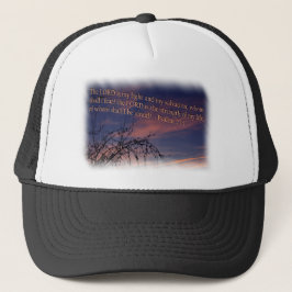Psalm 27:1 bij de Witte Dageraad Trucker Pet
