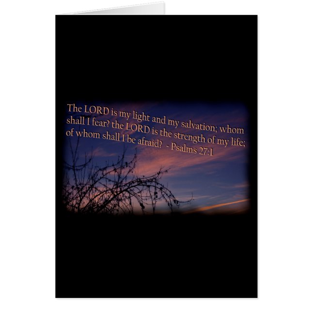 Psalm 27:1 bij de zwarte rand van de dageraad (Voorkant)