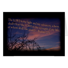 Psalm 27:1 bij de zwarte rand van de dageraad