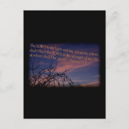 Psalm 27:1 bij de zwarte rand van de dageraad briefkaart