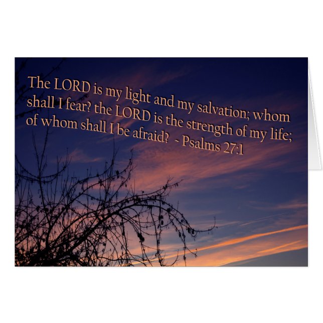 Psalm 27:1 bij zonsopgang (Voorkant Horizontaal)
