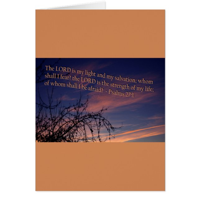 Psalm 27:1 bij zonsopgang (Voorkant)