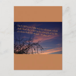 Psalm 27:1 bij zonsopgang briefkaart