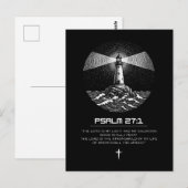 Psalm 27:1 Bijbelvers Tshirt | Christelijk Briefkaart (Voorkant / Achterkant)