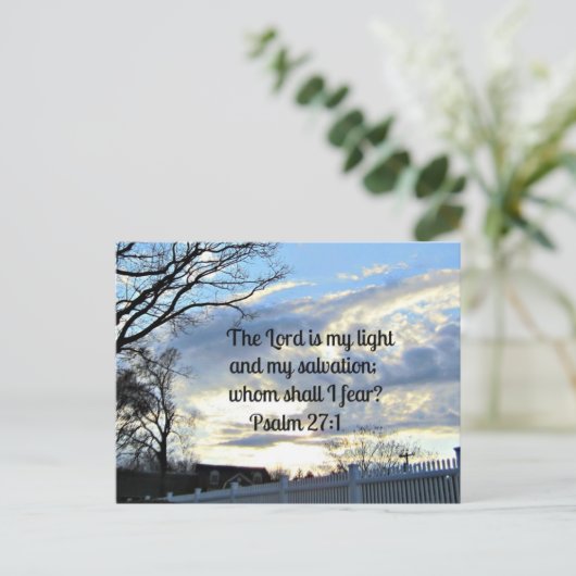 psalm 27:1 briefkaart (Staand voorkant)