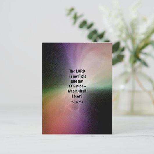 psalm 27:1 briefkaart (Staand voorkant)