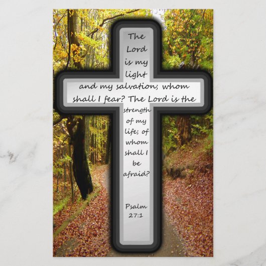 psalm 27:1 briefpapier (Voorkant)