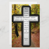 psalm 27:1 briefpapier (Voorkant / Achterkant)