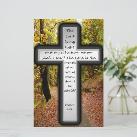 psalm 27:1 briefpapier (Staand voorkant)