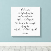 psalm 27:1 canvas afdruk (Insitu (Houten vloer))
