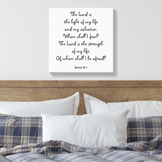 psalm 27:1 canvas afdruk (Insitu (Slaapkamer))