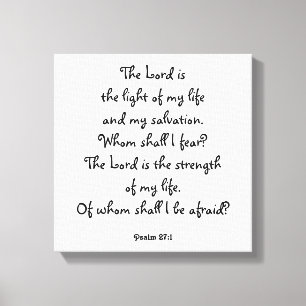 psalm 27:1 canvas afdruk