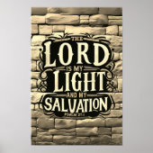 Psalm 27:1 Christelijk Poster (Voorkant)
