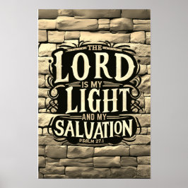 Psalm 27:1 Christelijk Poster