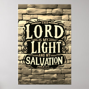 Psalm 27:1 Christelijk Poster