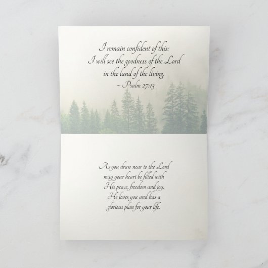 Psalm 27:1 De Heer is mijn licht en mijn redding— Kaart (Binnen)