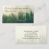 Psalm 27:1 De Heer is mijn licht en mijn redding— Visitekaartje (Voorkant / Achterkant)