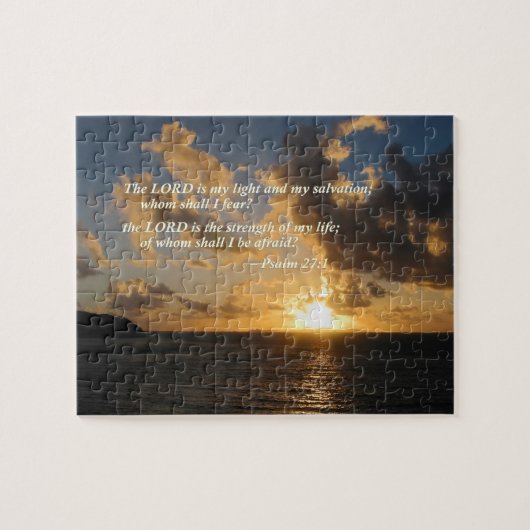 Psalm 27 1 De Heer is mijn Licht Legpuzzel (Horizontaal)