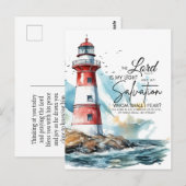 Psalm 27:1 De Heer van de Bijbel is mijn licht en  Briefkaart (Voorkant / Achterkant)