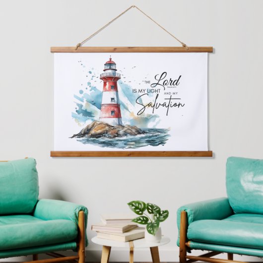 Psalm 27:1 De Heer van de Bijbel is mijn licht en  Hangend Wandkleed (Woonkamer)