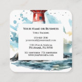 Psalm 27:1 De Heer van de Bijbel is mijn licht en  Vierkante Visitekaartje (Achterkant)