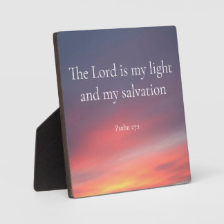 Psalm 27:1 De Heere Is Mijn Licht en Mijn Heil Fotoplaat