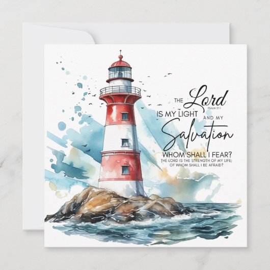 Psalm 27:1 De Here is mijn Kaart van het licht des (Voorkant)