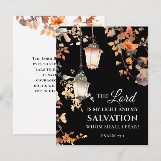 Psalm 27:1 De Here is mijn lichte bijbelse platte  (Voorkant / Achterkant)